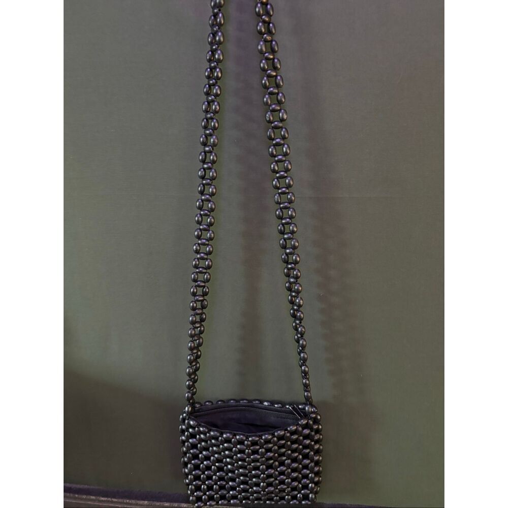 Black beaded purse